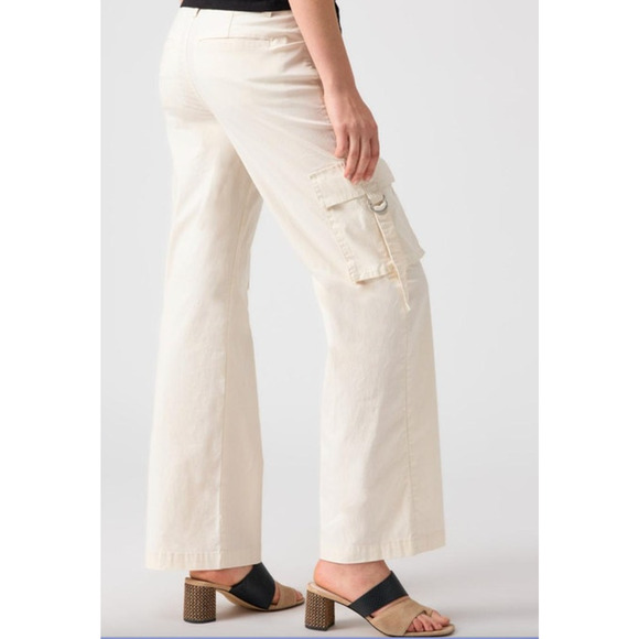 SANCTUARY Pants Size 33 NEW Y2K Strappy Cargo Standard Rise Pant Eco Natural - Picture 2 of 12